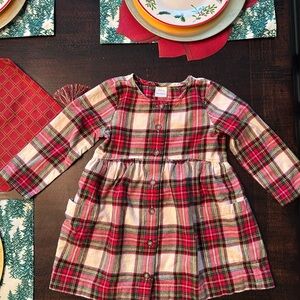 Hanna Andersson Red Plaid Kids Formal Dress